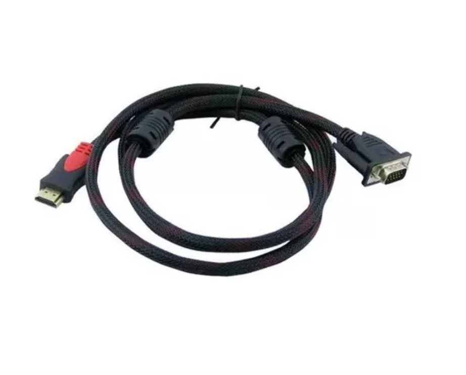 Cable Hdmi A Vga 1.5mts Pc/tv/monitor En Malla Con Filtro