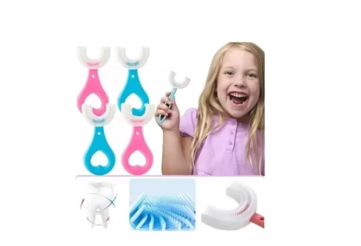 Cepillo De Dientes En Forma De U Para Niños De 360 Grados