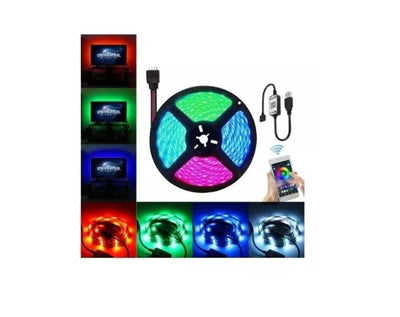 Cinta Tira Luz Led Control Rgb 5050 Bluetooth 2 Metros