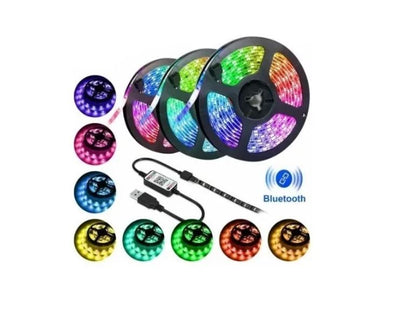 Cinta Tira Luz Led Control Rgb 5050 Bluetooth 2 Metros