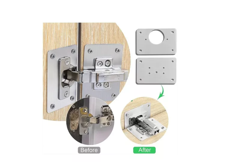 Placa De Reparación De Bisagra De 4 Piezas De Acero Inoxidab