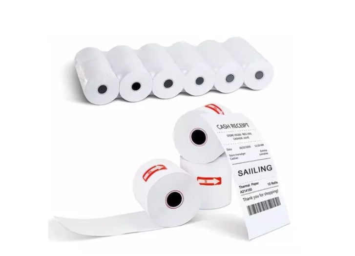 Caja 100 Rollos Papel Para Impresora Térmico 58mm (57mm X 30mm)