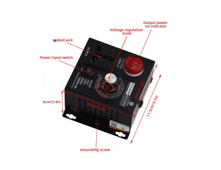 Controlador De Voltaje Portátil Regulado De Ca 220v 4000w