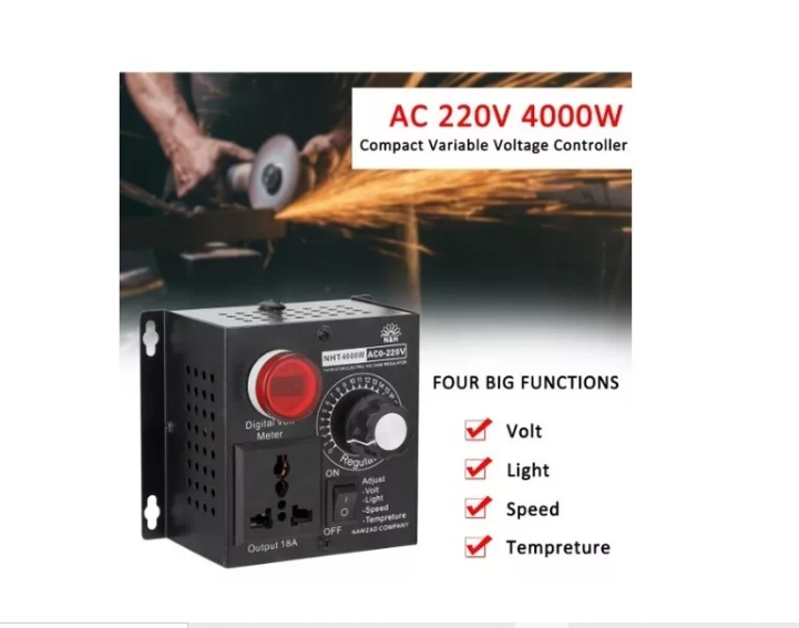 Controlador De Voltaje Portátil Regulado De Ca 220v 4000w