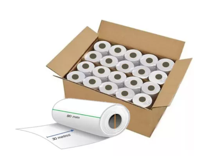 Caja X 40 Rollos De Papel Térmico Tickets 80 Mm X 30mts 48gr