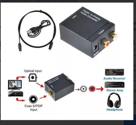 Convertidor Audio Digital Optico A Analogico Rca