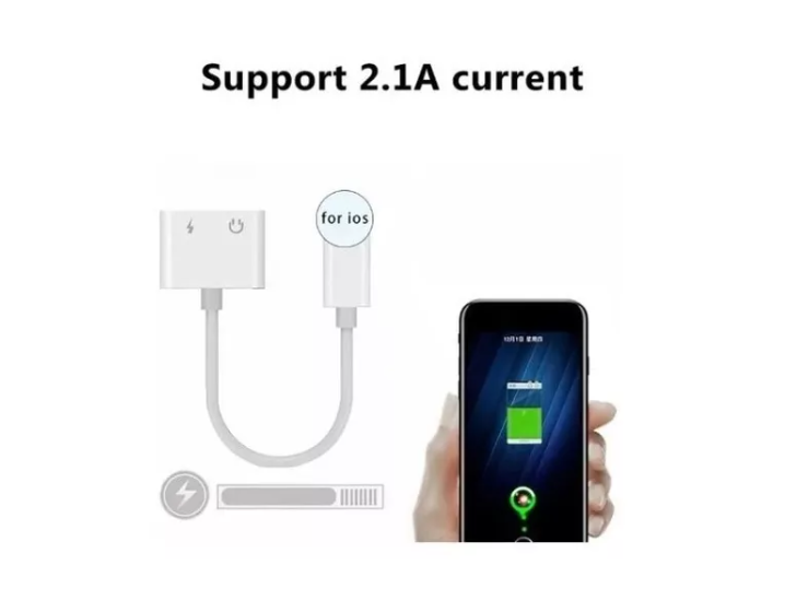 Adaptador De Carga 3mm, 2 En 1 Para iPhone 13, 12, 11, X,