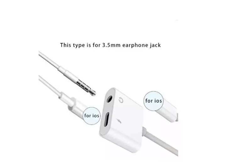 Adaptador De Carga 3mm, 2 En 1 Para iPhone 13, 12, 11, X,