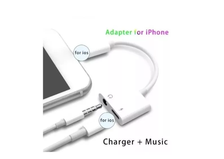 Adaptador De Carga 3mm, 2 En 1 Para iPhone 13, 12, 11, X,