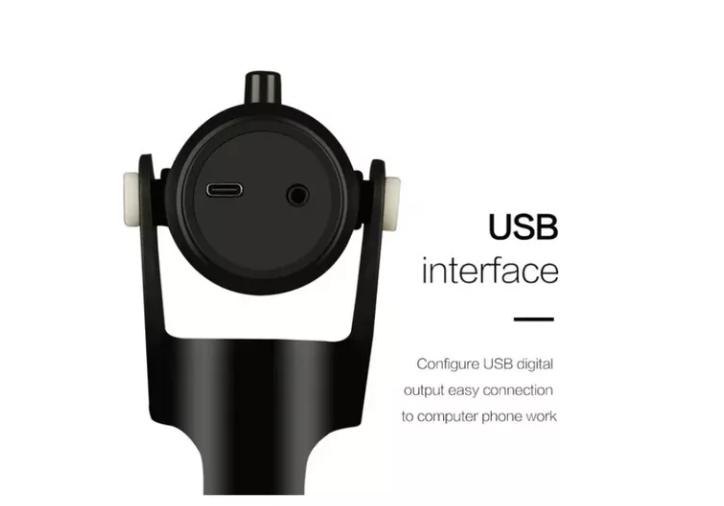 Micrófono De Condensador Usb Para Computadora Con Soporte