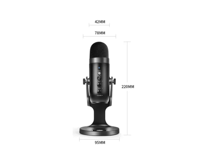 Micrófono De Condensador Usb Para Computadora Con Soporte