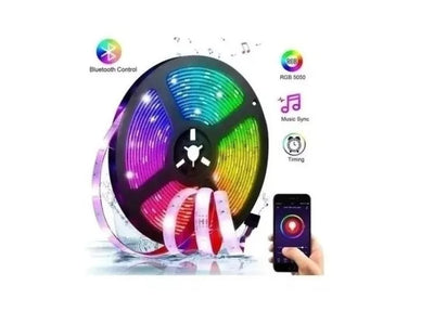 Cinta Tira Luz Led Control Rgb 5050 Bluetooth 5 Metros Ip65