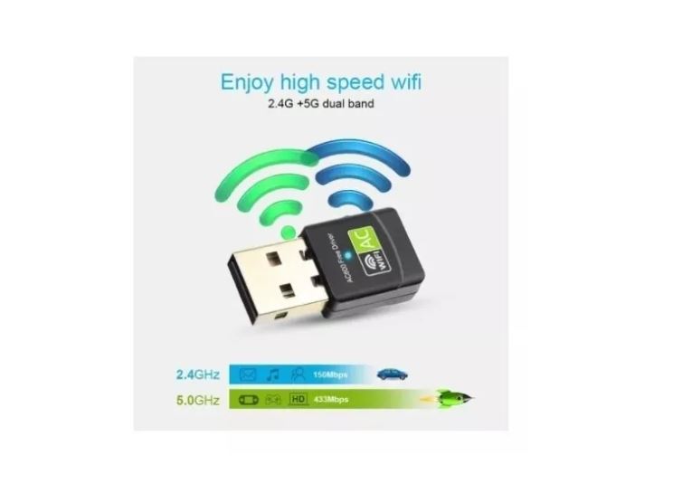 Adaptador Usb De Wifi 600mbps Dual Band 5ghz Free Driver