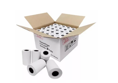 Caja 100 Rollos Papel Térmico 58mm 57mm X 40m