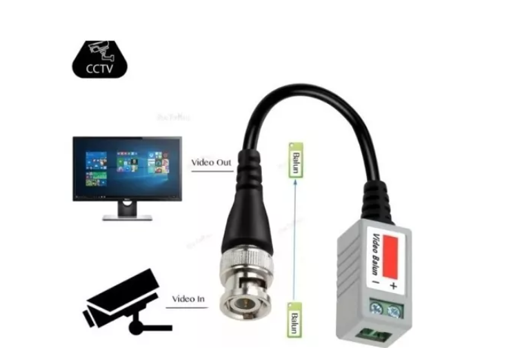 Adaptador De Cable Coaxial Para Cámara Cctv (2 Piezas)