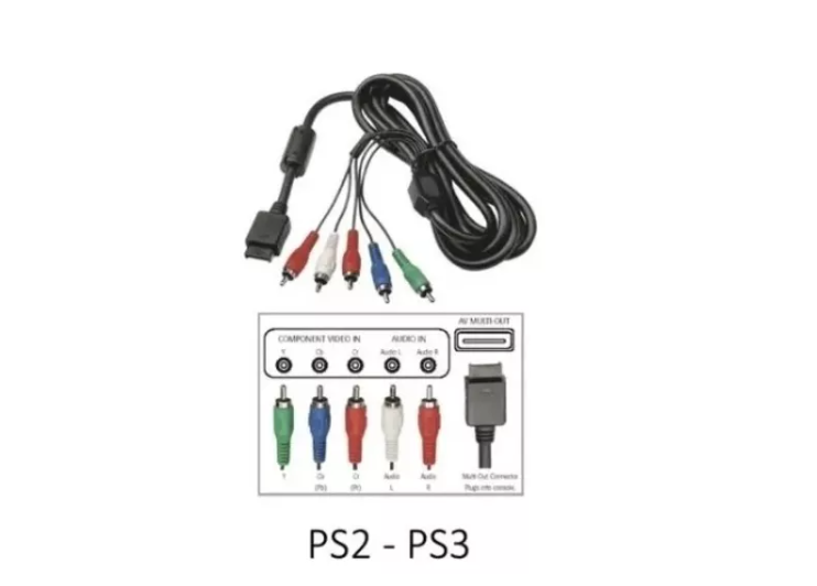 Cable Av (audio Y Video) Componente Para Ps1/ps2/ Ps3