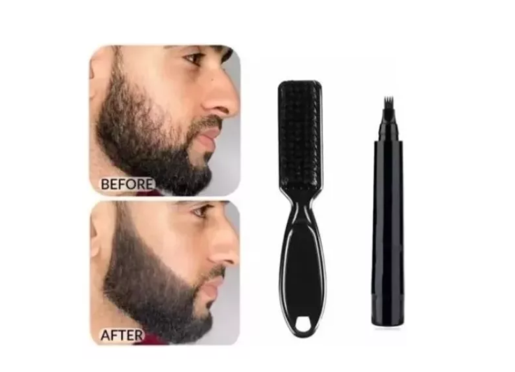 Set Lapiz Marcador Para Rellenar Barba, Lápiz Y Cepillo