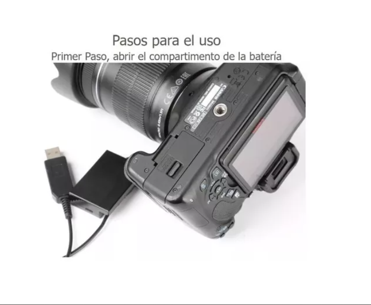 Adaptador Corriente Canon Lp-e5 + Cargador Usb 5v 3a. Dr-e5