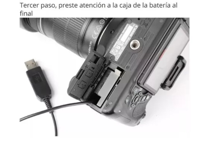 Adaptador Corriente Canon Lp-e5 + Cargador Usb 5v 3a. Dr-e5