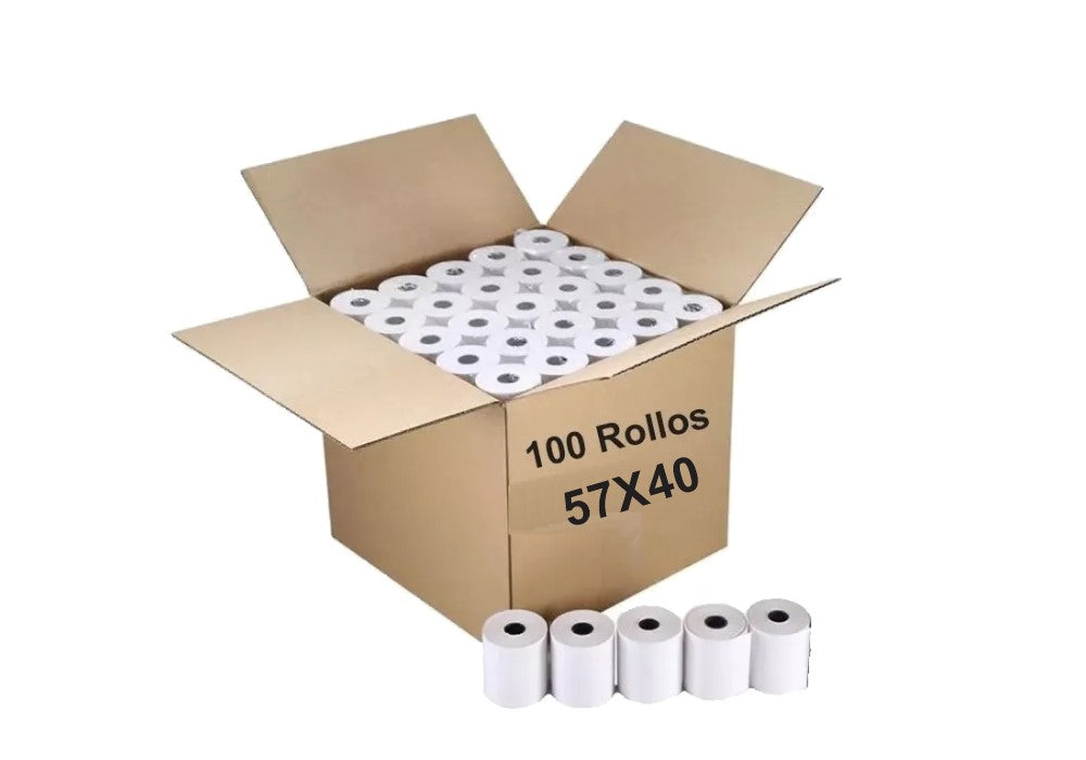 Caja Rollos Papel Para Impresora Térmico