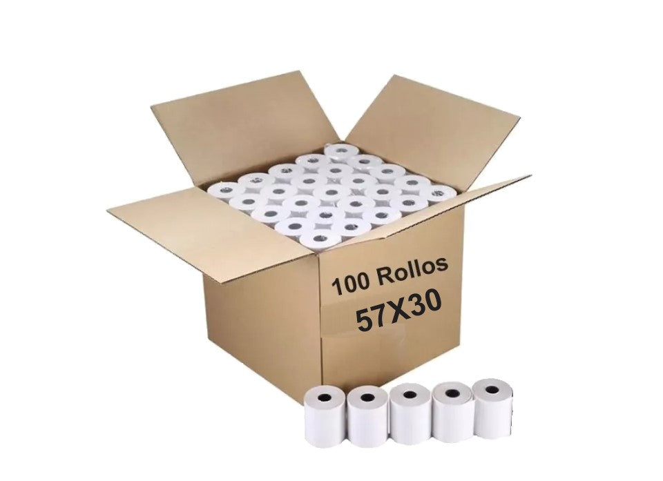 Caja Rollos Papel Para Impresora Térmico